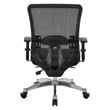 Black Vertical Mesh Back Manager's Chair with Black Bonded Leather Seat