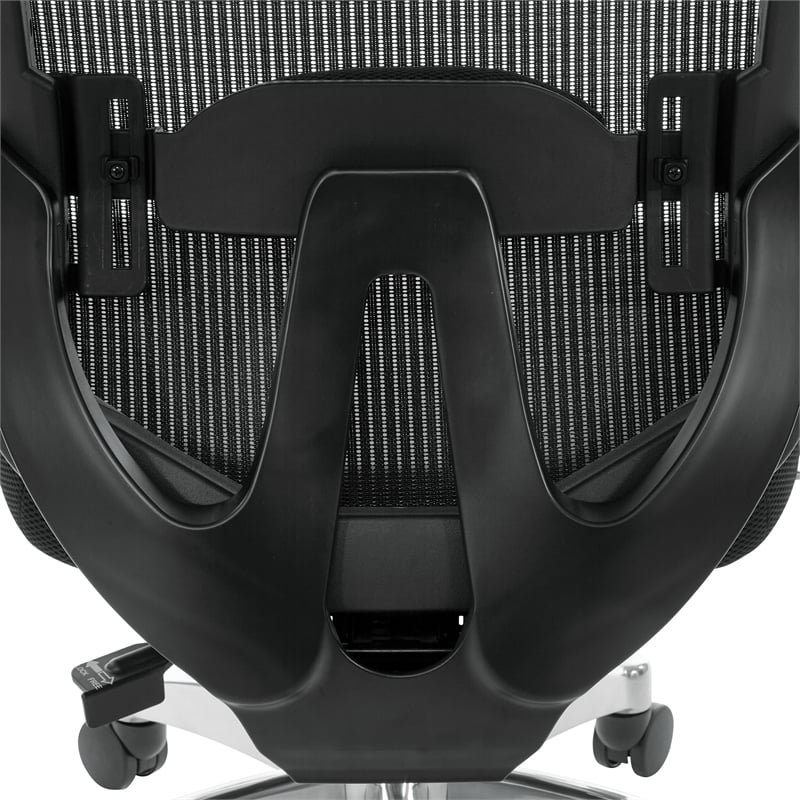 Black Vertical Mesh Back Manager's Chair with Black Bonded Leather Seat