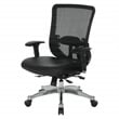 Black Vertical Mesh Back Manager's Chair with Black Bonded Leather Seat