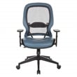 Dark Air Grid Back Managers Office Chair with Dillon Blue Fabric Seat