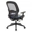Dark Air Grid Back Managers Office Chair with Dillon Blue Fabric Seat