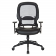 Dark Air Grid Back Managers Office Chair with Dillon Black  Fabric Seat