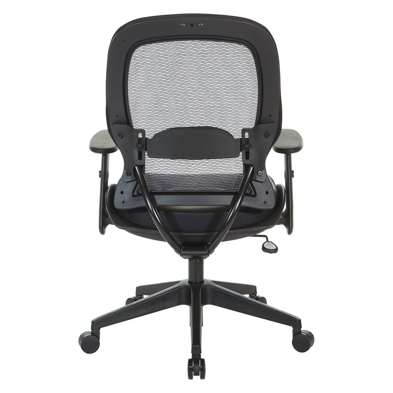 Dark Air Grid Back Managers Office Chair with Dillon Black  Fabric Seat