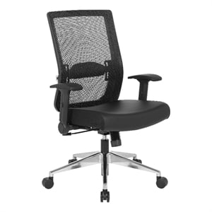 Black Matrix Back Manager's Office Chair with Black Bonded Leather Seat