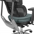 Vertical Black Mesh Back Chair in Gray Fabric Mesh