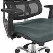 Vertical Black Mesh Back Chair in Gray Fabric Mesh