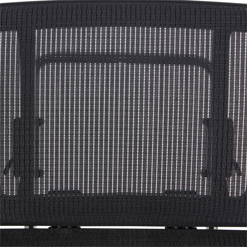 Vertical Black Mesh Back Chair in Gray Fabric Mesh