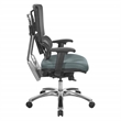 Vertical Black Mesh Back Chair in Gray Fabric Mesh
