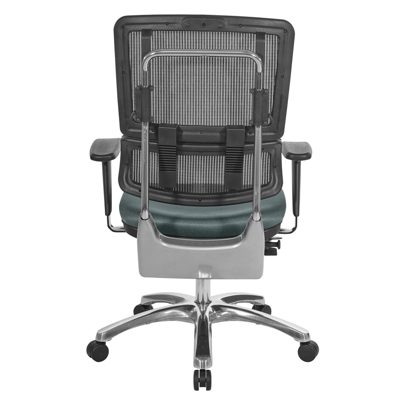 Vertical Black Mesh Back Chair in Gray Fabric Mesh