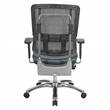Vertical Black Mesh Back Chair in Gray Fabric Mesh