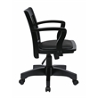 Deluxe Task Chair with Ratchet Back Height Adjustment  in Black Fabric Seat
