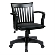 Deluxe Task Chair with Ratchet Back Height Adjustment  in Black Fabric Seat