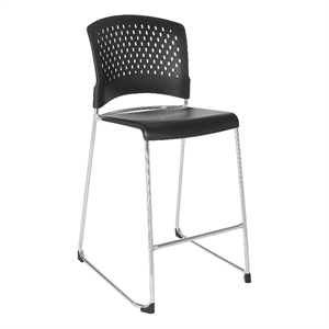 tall stacking chair with plastic seat and back and chrome frame 4-pack