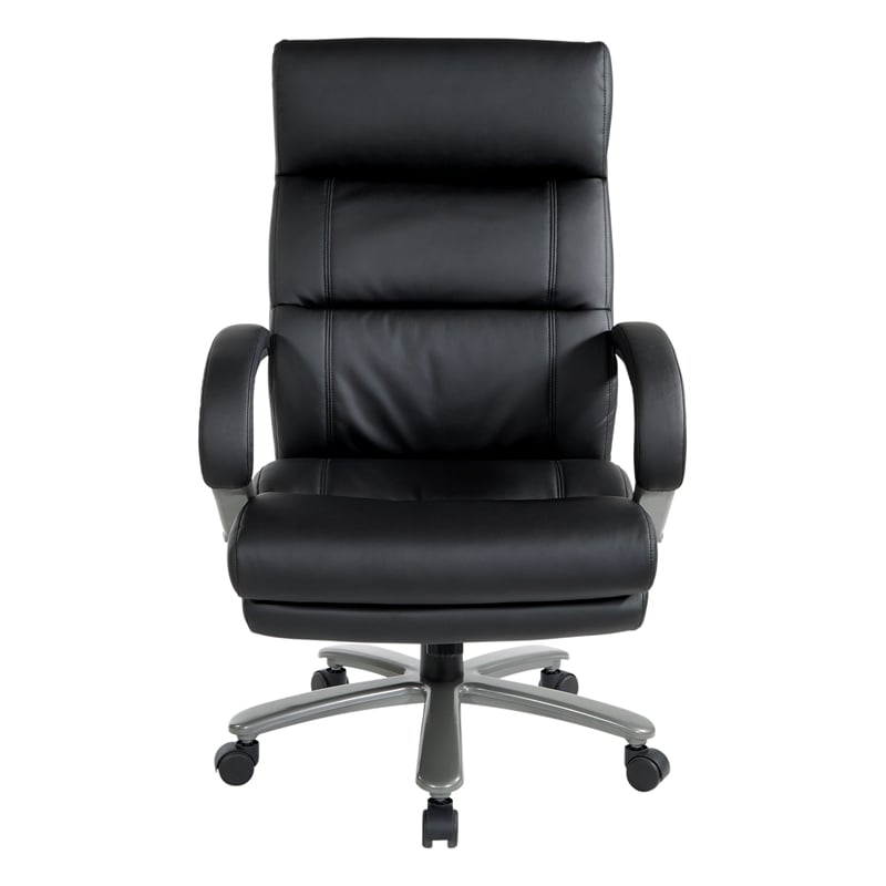 Big and Tall Executive Chair in Black Bonded Leather