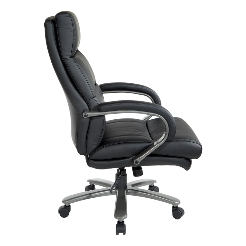 Big and Tall Executive Chair in Black Bonded Leather