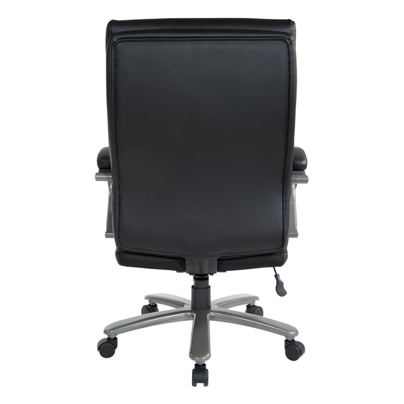 Big and Tall Executive Chair in Black Bonded Leather