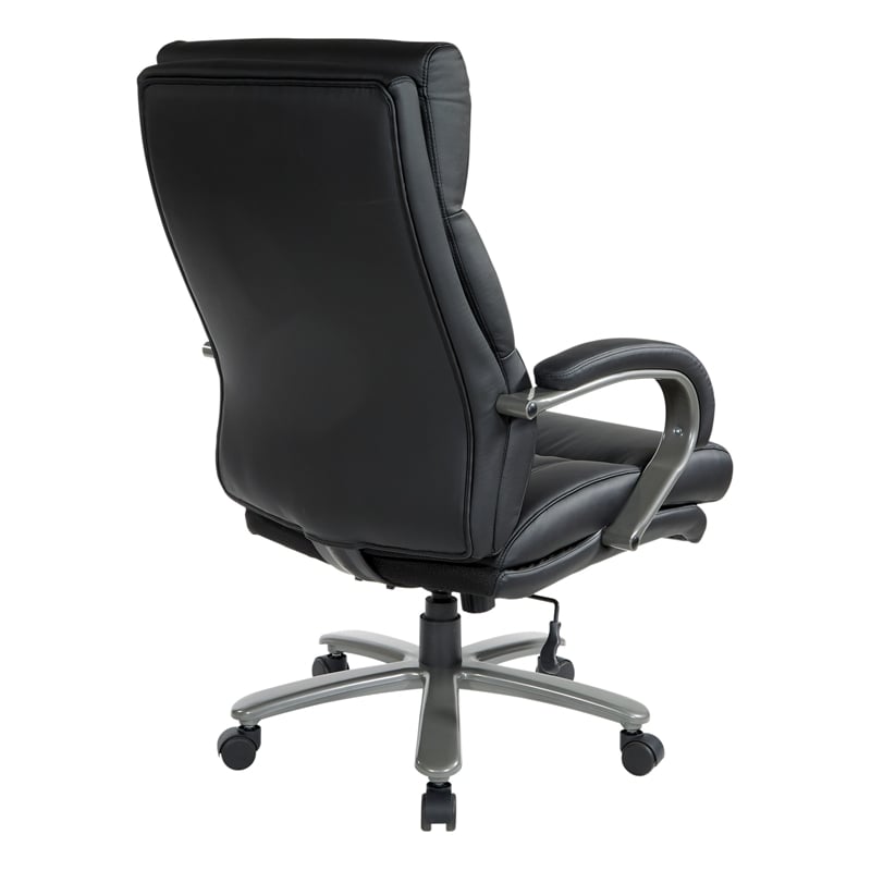Big and Tall Executive Chair in Black Bonded Leather