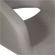 Lounge Chair in Gray Faux Leather with Chrome Base