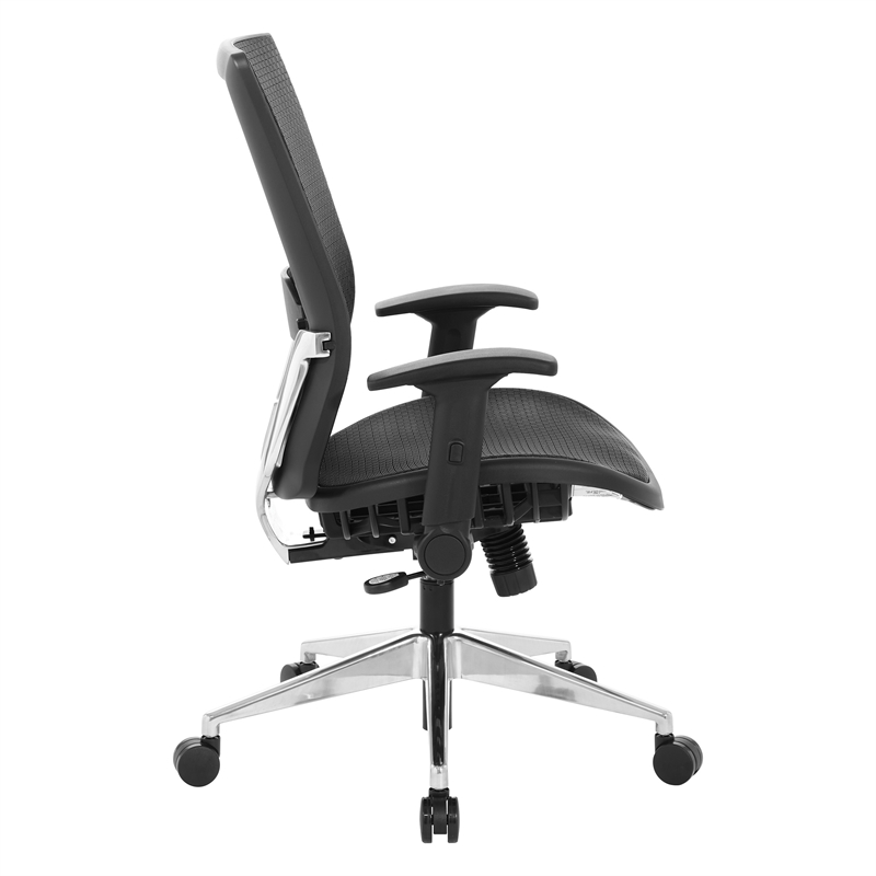 Black Matrix Back Manager's Office Chair with Black Plastic Matrix Seat