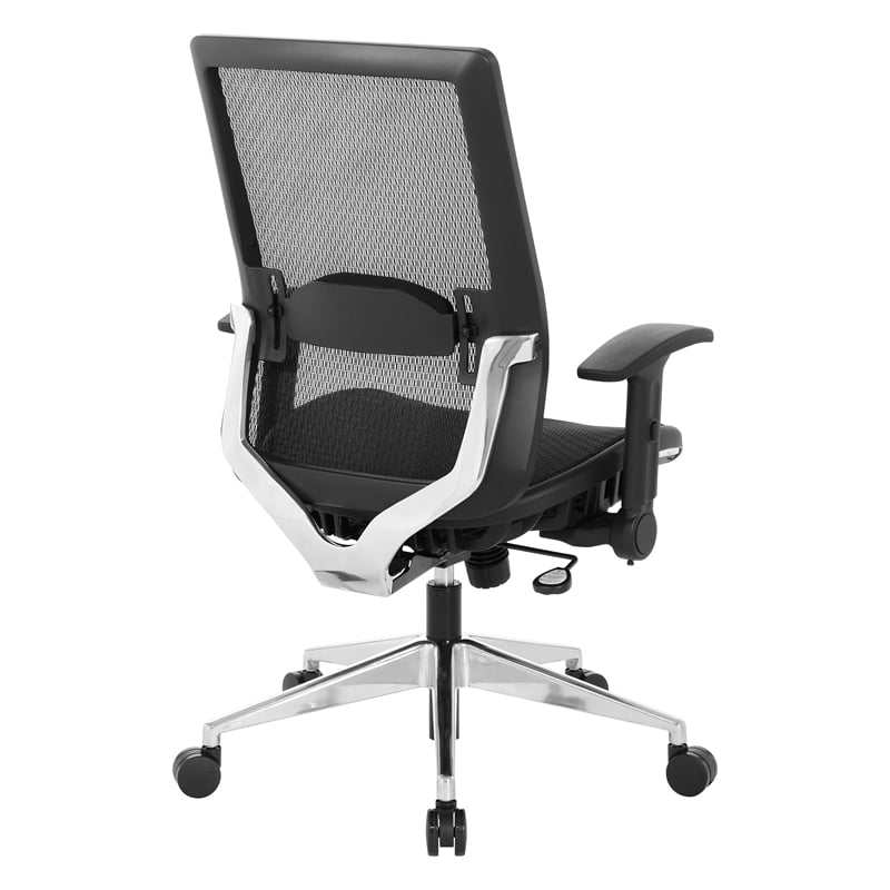Black Matrix Back Manager's Office Chair with Black Plastic Matrix Seat