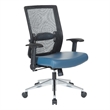 Black Matrix Back Manager's Office Chair with Dillon Blue  Fabric Seat
