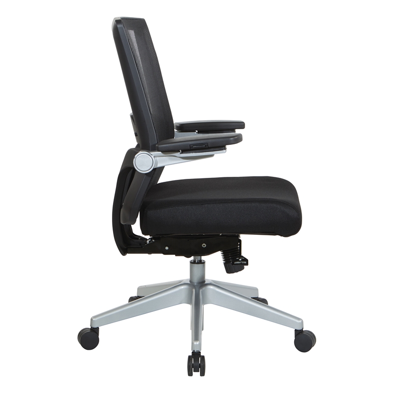 Manager's Chair with Breathable Mesh Back and Black Fabric Seat