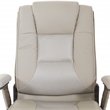 Executive Bonded Leather Chair in Taupe Gray with Cocoa Coated Flip Arms