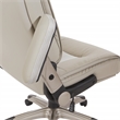 Executive Bonded Leather Chair in Taupe Gray with Cocoa Coated Flip Arms