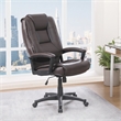 High Back Espresso Bonded Leather Chair with Padded Loop Arms