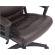 High Back Espresso Bonded Leather Chair with Padded Loop Arms