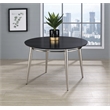 Brooklyn Round Coffee Table with Engineered Wood Black Top