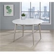 Brooklyn Round Coffee Table Engineered Wood in Black with White Top