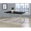 Brooklyn Rectangle Coffee Table with Engineered Wood Black Top