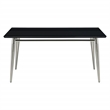 Brooklyn Rectangle Coffee Table with Engineered Wood Black Top