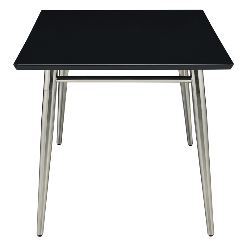 Brooklyn Rectangle Coffee Table with Engineered Wood Black Top