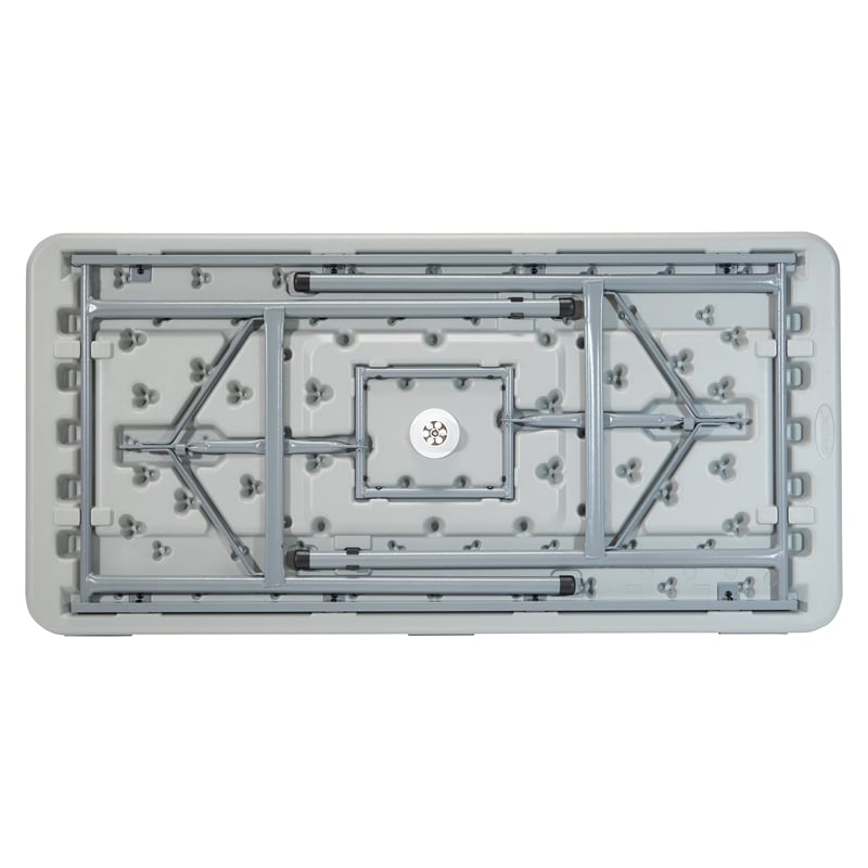 Folding Beverage Ice Cooler Table in Resin with Sateen removable skirt