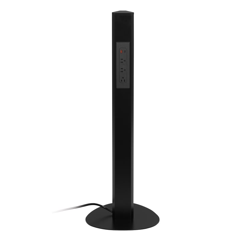 Power Anywhere Station-3AC/1USB- in Black Metal