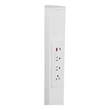 Power Anywhere Station-3AC/1USB- in White Metal