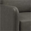 Lounge Loveseat in Smoke Faux Leather with Chrome Legs