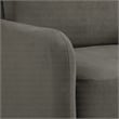 Lounge Loveseat in Charcoal Fabric with Chrome Legs