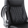 Executive Chair in Black Bonded Leather with Flip Arms