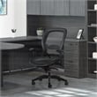 Manager's Black Breathable Mesh Fabric Chair with Flip Arms