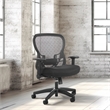 Deluxe R2 SpaceGrid Back with Memory Foam Mesh Seat Chair in Black Fabric
