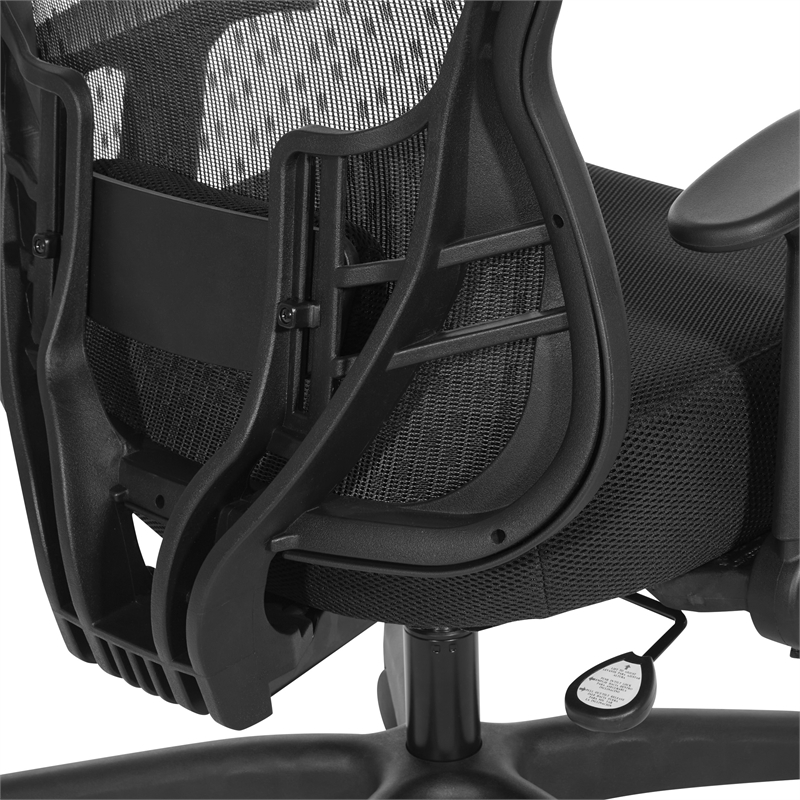 Deluxe R2 SpaceGrid Back with Memory Foam Mesh Seat Chair in Black Fabric