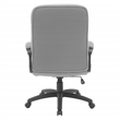 Managers Chair Taupe Faux Leather and Gray Mesh Accents with Padded Arms