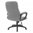 Managers Chair Taupe Faux Leather and Gray Mesh Accents with Padded Arms