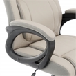 Managers Chair Charcoal Gray Faux Leather and Grey Mesh Accents with Padded Arms