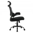 Black Mesh Back and Black Fabric Seat with Headrest