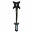 Single Monitor Arm with Dual USB 3.0 Port in Black Aluminum Finish