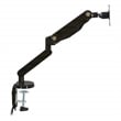Single Monitor Arm with Dual USB 3.0 Port in Black Aluminum Finish